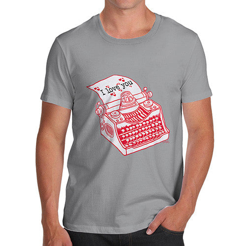 I Love You Typewriter Men's T-Shirt