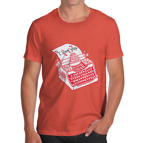 I Love You Typewriter Men's T-Shirt