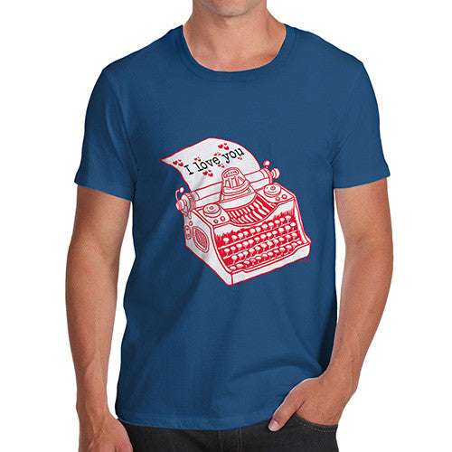 I Love You Typewriter Men's T-Shirt