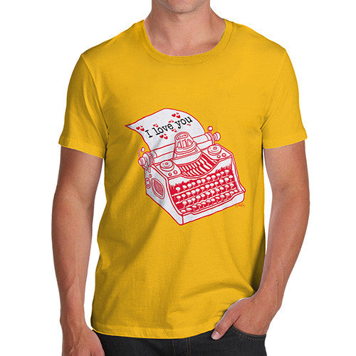 I Love You Typewriter Men's T-Shirt