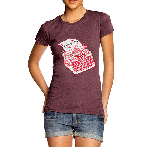 I Love You Typewriter Women's T-Shirt 