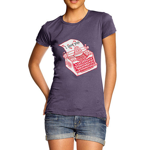 I Love You Typewriter Women's T-Shirt 
