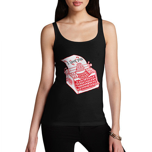 I Love You Typewriter Women's Tank Top