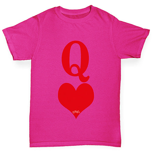 Queen Of Hearts Girl's T-Shirt 