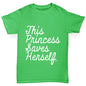 This Princess Saves Herself Girl's T-Shirt 