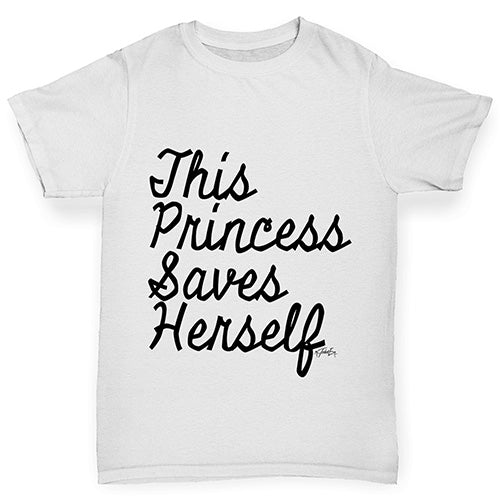 This Princess Saves Herself Girl's T-Shirt 