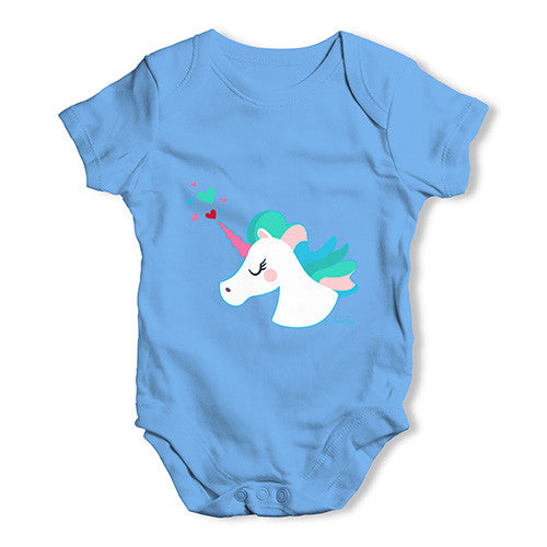 Unicorn Horn Hearts Baby Unisex Baby Grow Bodysuit