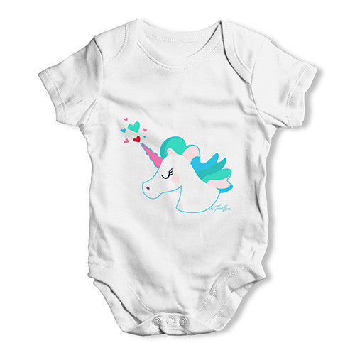 Unicorn Horn Hearts Baby Unisex Baby Grow Bodysuit