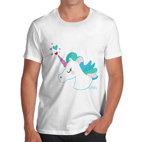 Unicorn Horn Hearts Men's T-Shirt