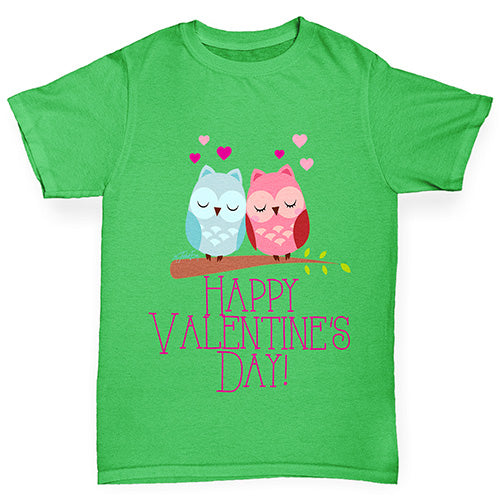 Valentine's Day Owls Boy's T-Shirt