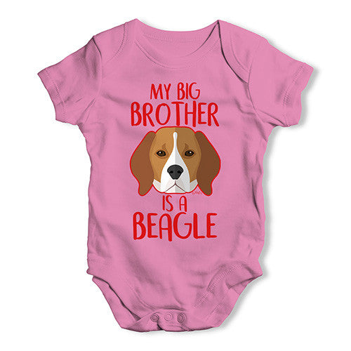 Personalised My Sibling Is A Beagle Baby Unisex Baby Grow Bodysuit