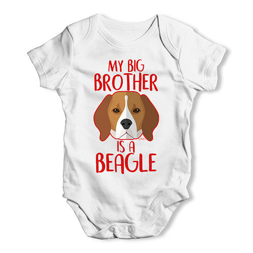 Personalised My Sibling Is A Beagle Baby Unisex Baby Grow Bodysuit