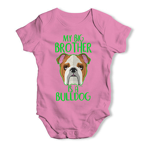 Personalised My Sibling Is A Bulldog Baby Unisex Baby Grow Bodysuit