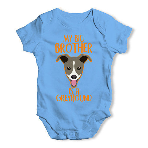 Personalised My Sibling Is A Greyhound Baby Unisex Baby Grow Bodysuit