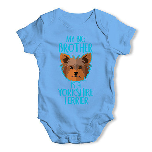 Personalised My Sibling Is A Yorkshire Terrier Baby Unisex Baby Grow Bodysuit