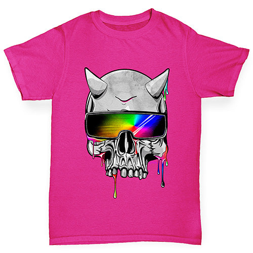 Neon Shades Skull Girl's T-Shirt 