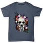 Sabretooth Skull Flowers Boy's T-Shirt