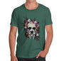 Sabretooth Skull Flowers Men's T-Shirt