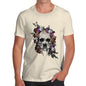 Sabretooth Skull Flowers Men's T-Shirt