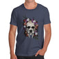 Sabretooth Skull Flowers Men's T-Shirt