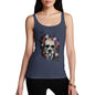 Sabretooth Skull Flowers Women's Tank Top