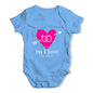 Personalised Cupid's Heart Baby Unisex Baby Grow Bodysuit