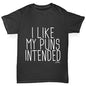 I Like My Puns Intended Girl's T-Shirt 