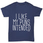 I Like My Puns Intended Girl's T-Shirt 