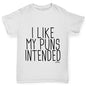 I Like My Puns Intended Girl's T-Shirt 