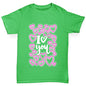 I Love You Neon Hearts Boy's T-Shirt