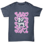 I Love You Neon Hearts Boy's T-Shirt