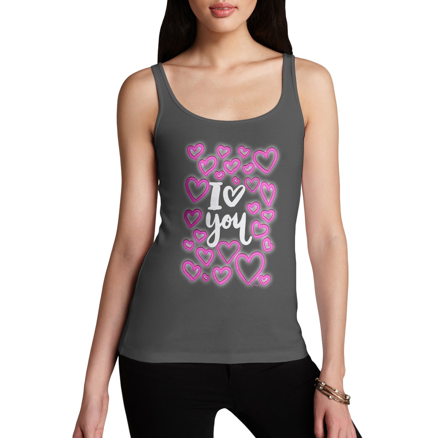 I Love You Neon Hearts Women's 