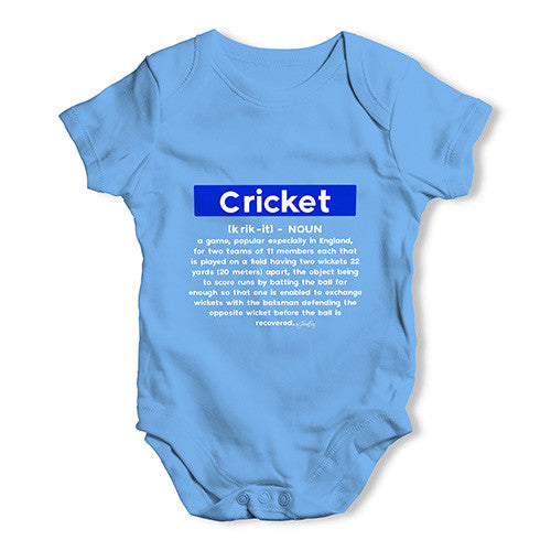 Cricket Definition Baby Unisex Baby Grow Bodysuit