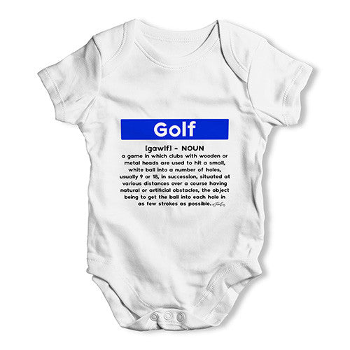 Golf Definition Baby Unisex Baby Grow Bodysuit