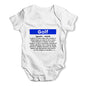 Golf Definition Baby Unisex Baby Grow Bodysuit