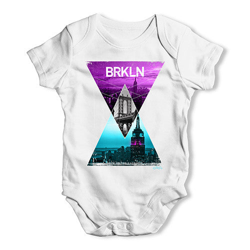 Brooklyn Neon Triangles Baby Unisex Baby Grow Bodysuit