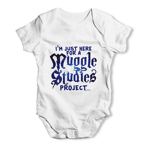I'm Just Here For A Muggle Studies Project Baby Unisex Baby Grow Bodysuit