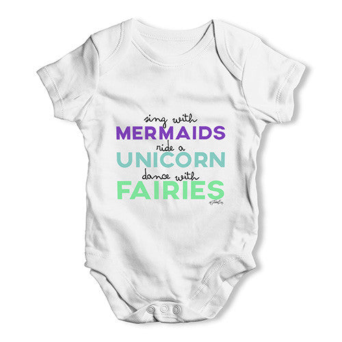 Sing With Mermaids Baby Unisex Baby Grow Bodysuit