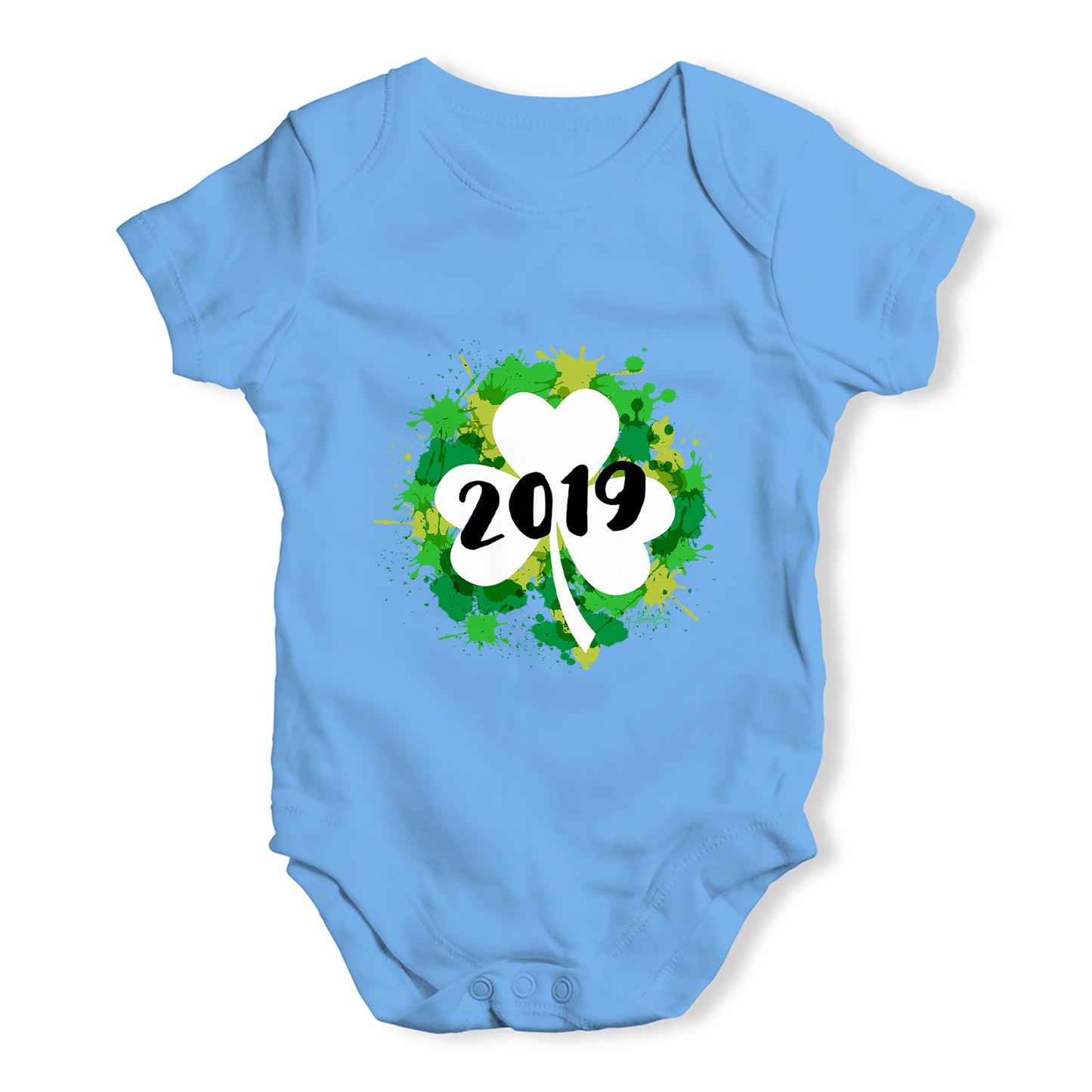 St Patrick's Day Clover Year Baby Unisex Baby Grow Bodysuit