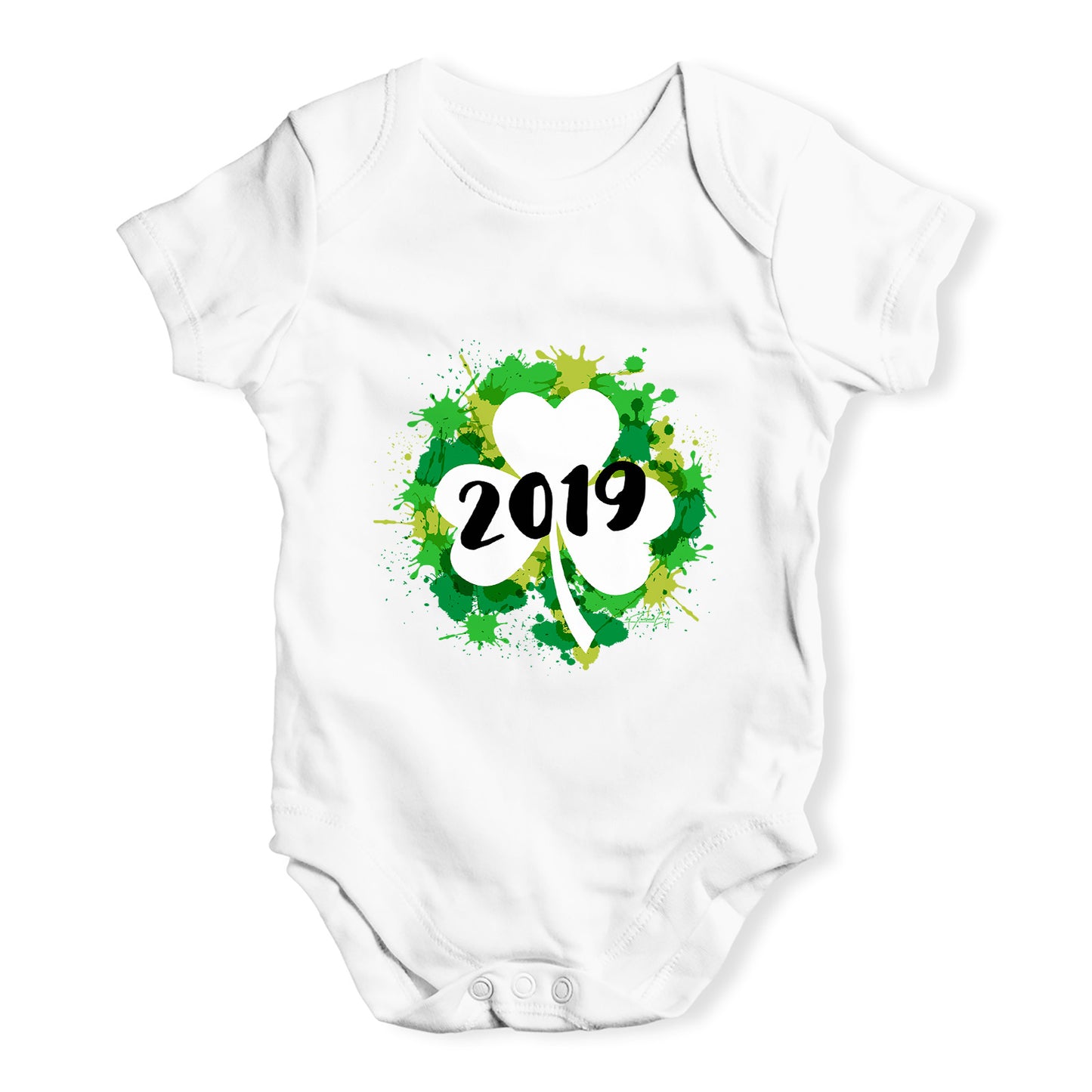 St Patrick's Day Clover Year Baby Unisex Baby Grow Bodysuit