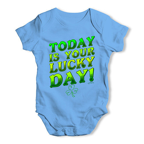 Today Is Your Lucky Day Baby Unisex Baby Grow Bodysuit