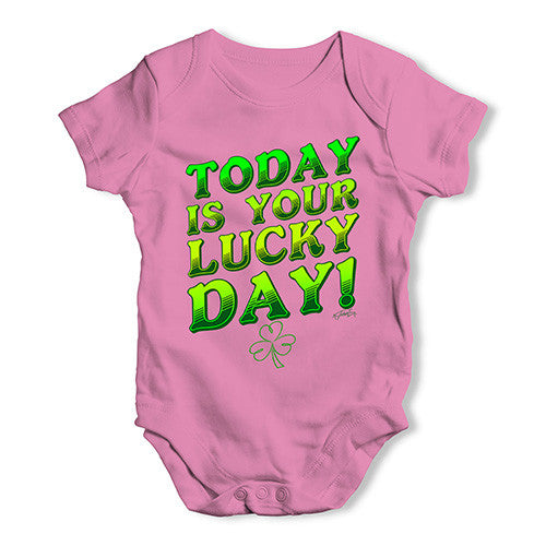Today Is Your Lucky Day Baby Unisex Baby Grow Bodysuit