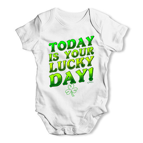 Today Is Your Lucky Day Baby Unisex Baby Grow Bodysuit