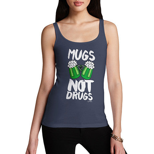 Women's Mugs Not Drugs St Patrick's Day Tank Top