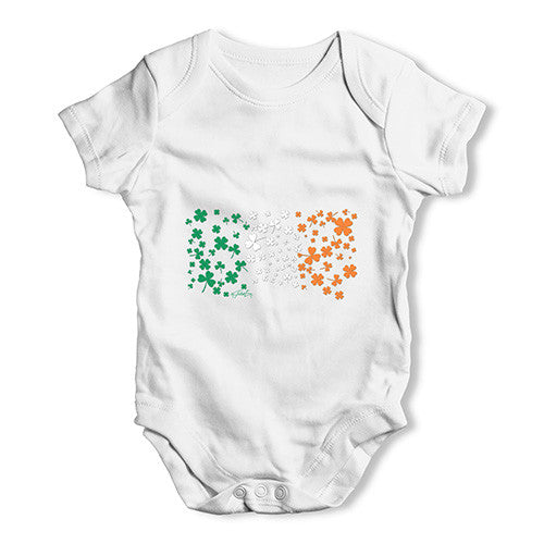 Irish Clover Flag Baby Unisex Baby Grow Bodysuit