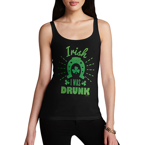 Irish I was Drunk Shamrock Horseshoe Women's Tank Top