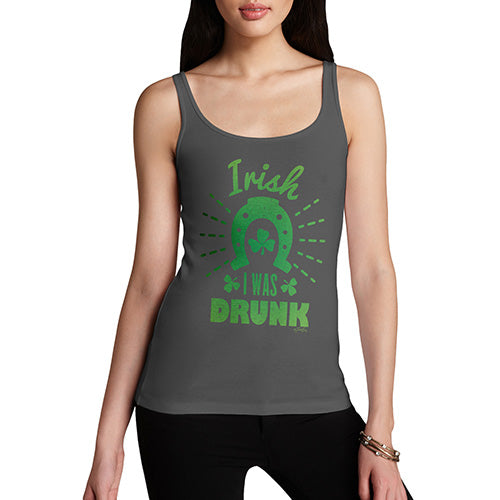 Irish I was Drunk Shamrock Horseshoe Women's Tank Top