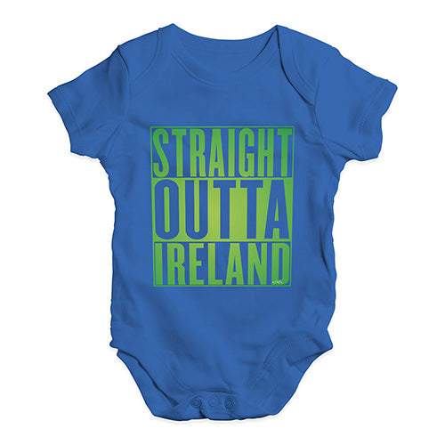 Baby Girl Clothes Straight Outta Ireland Green  Baby Unisex Baby Grow Bodysuit 12-18 Months Royal Blue