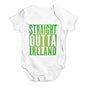 Baby Boy Clothes Straight Outta Ireland Green  Baby Unisex Baby Grow Bodysuit 0-3 Months White