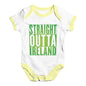 Baby Onesies Straight Outta Ireland Green  Baby Unisex Baby Grow Bodysuit 0-3 Months White Yellow Trim